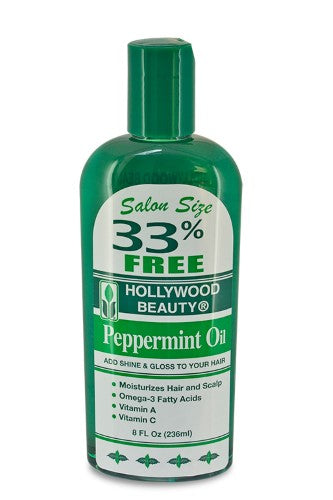 Hollywood Beauty Peppermint Oil – 8 oz - ANNS BEAUTY SUPPLY